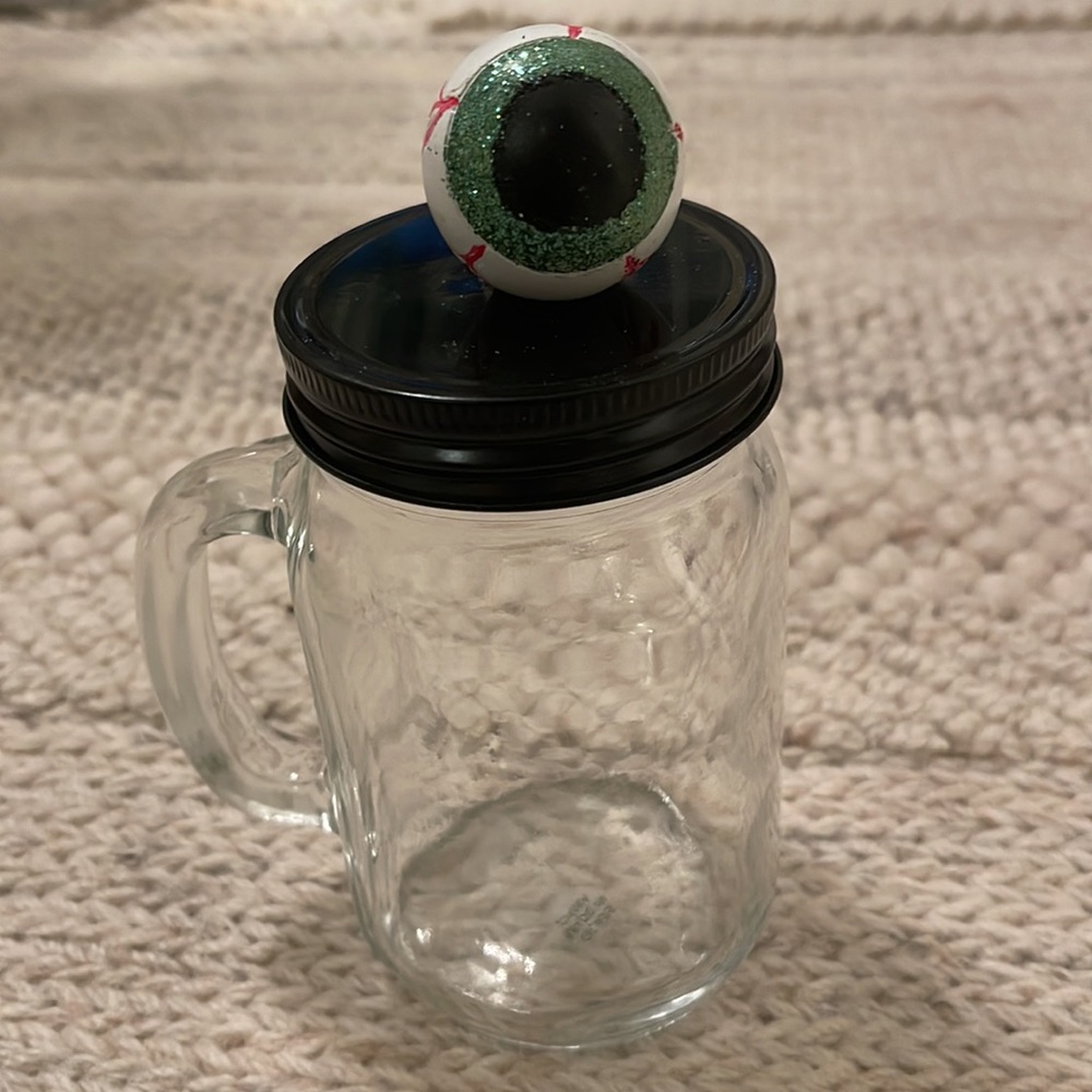 Mason Jar with Eyeball Lid